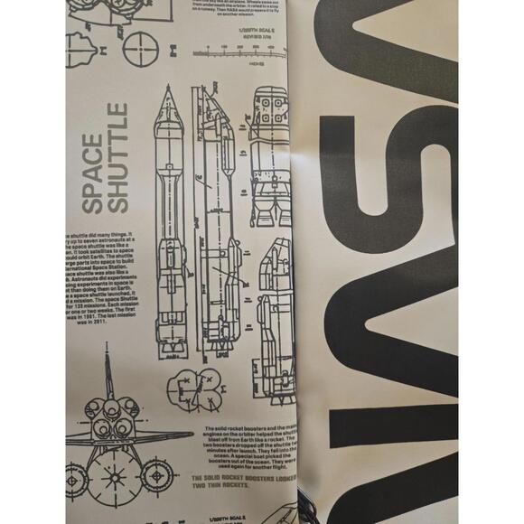 NASA Space Shuttle Blueprint Technical Backpack - Picture 4 of 6